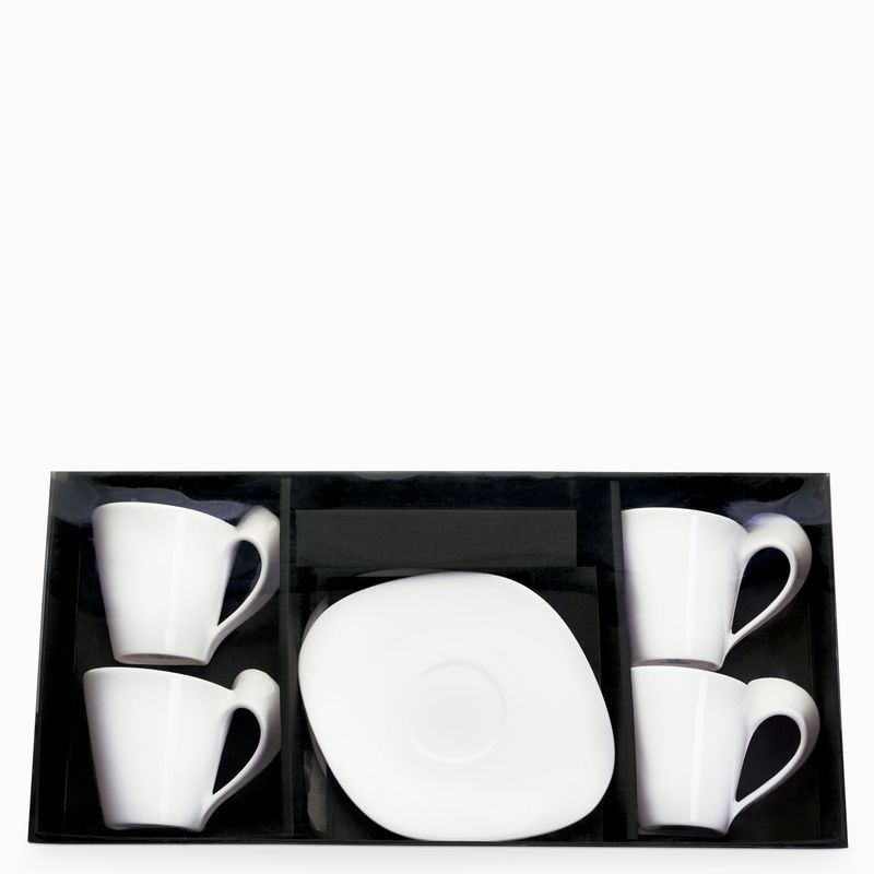 Set pocillo y plato caracol grande x 8 pcs