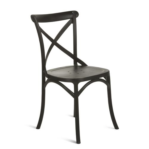 Silla x negra en plastico