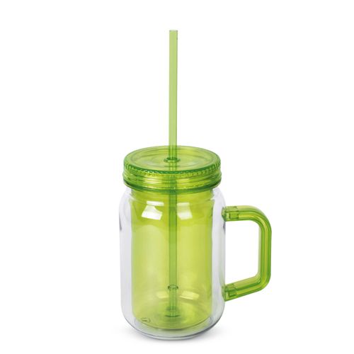 Vaso mason doble pared verde 473 ml