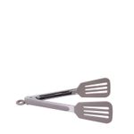 Pinza espatula acero inox silicona gris