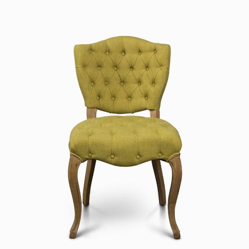 Silla comedor capitoneada verde