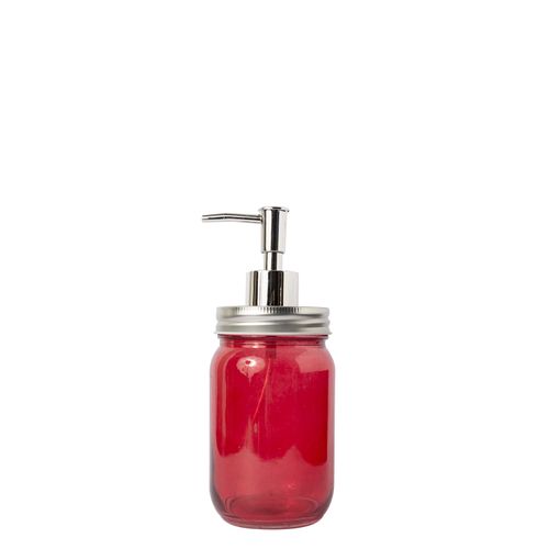 Dispensador de jabon mason rojo