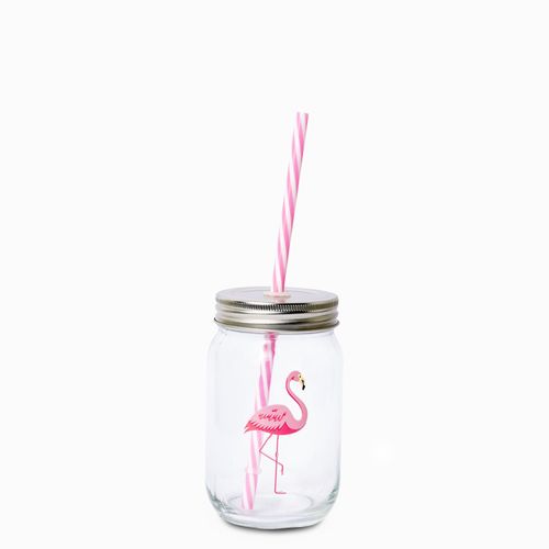 Vason mason flamingo con pitillo