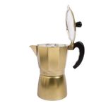 Cafetera moka 6 tazas dorada