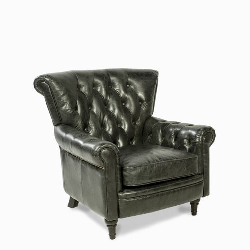 Poltrona capitoneda negra