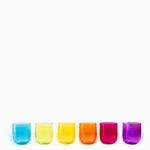 Vasos u en colores flexi set x 6