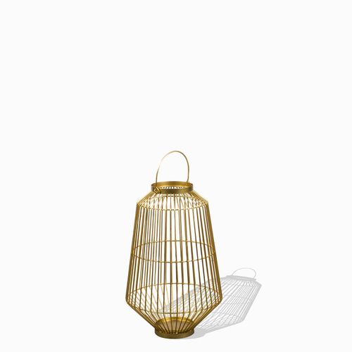 Farol metálico dorado pequeña 50.2x30.5
