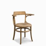 Silla redonda con brazos gris antiguo