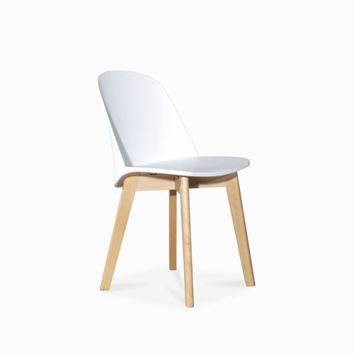 Silla ronnan espaldar redondo blanca
