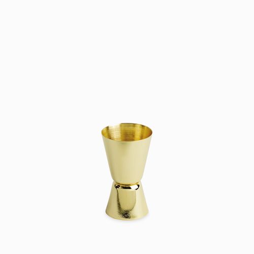 Medidor de cocteles dorado