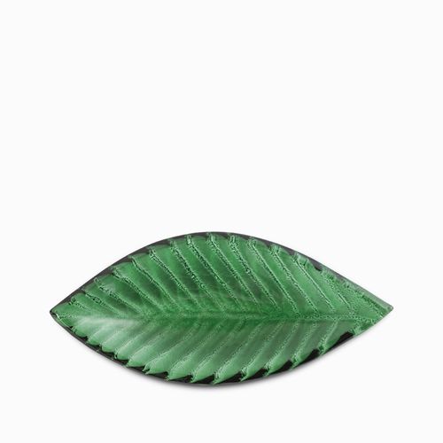Mini plato hoja verde
