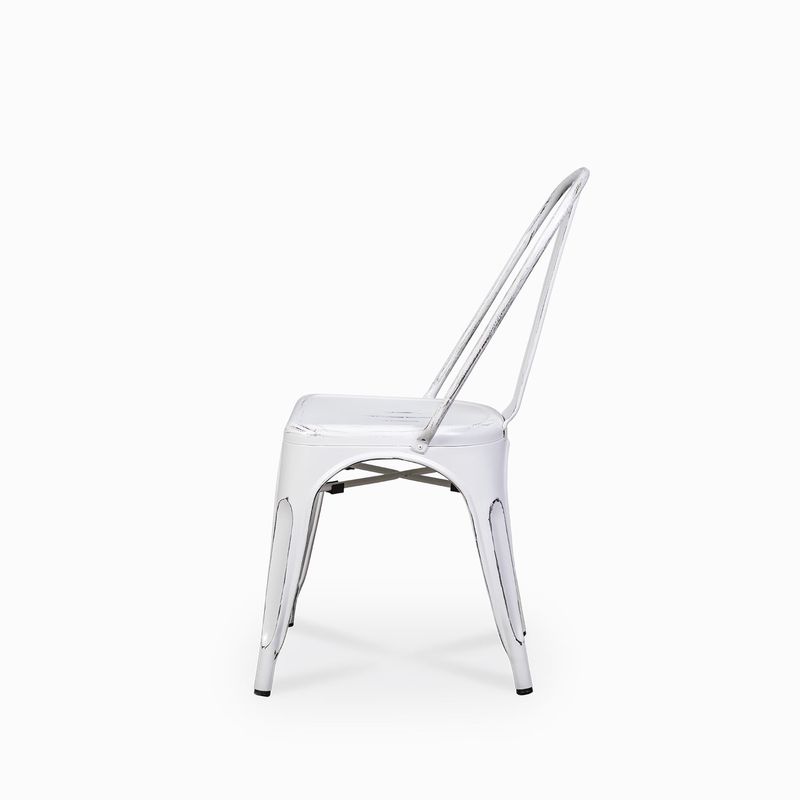 Silla comedor industrial blanca