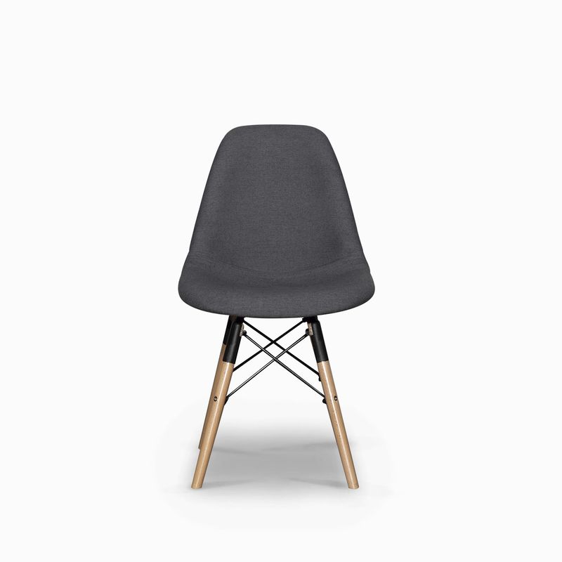 Silla james tapizada gris oscuro