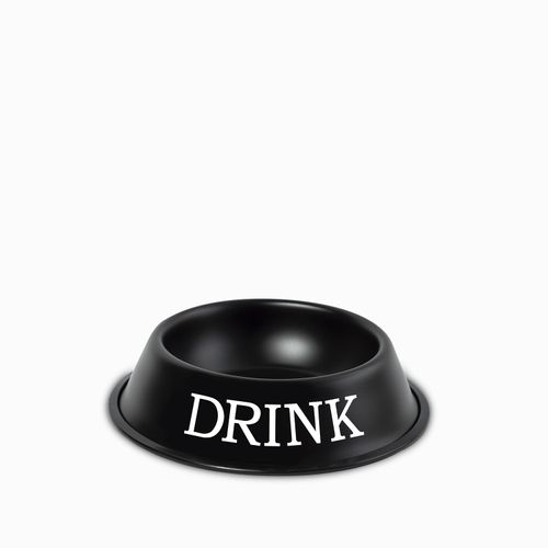 Tazon para mascotas drink negro