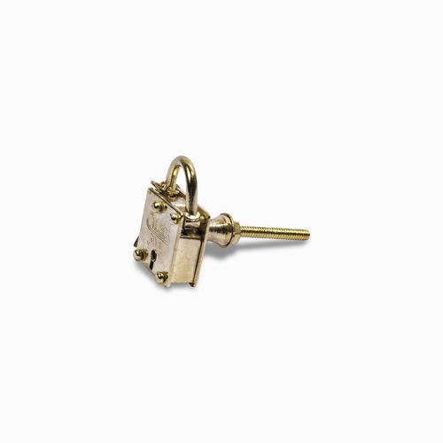 Pomo metal candado plateado