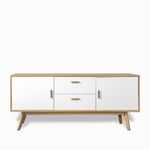 Consola century blanca  madera 70x160x40
