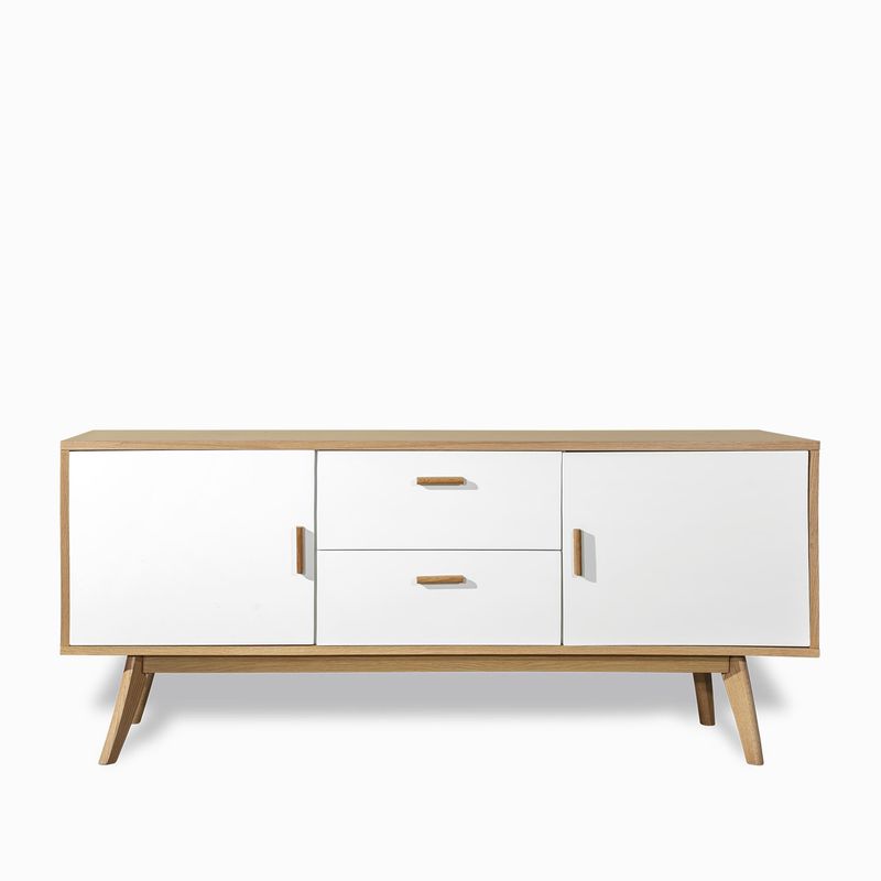 Consola century blanca  madera 70x160x40