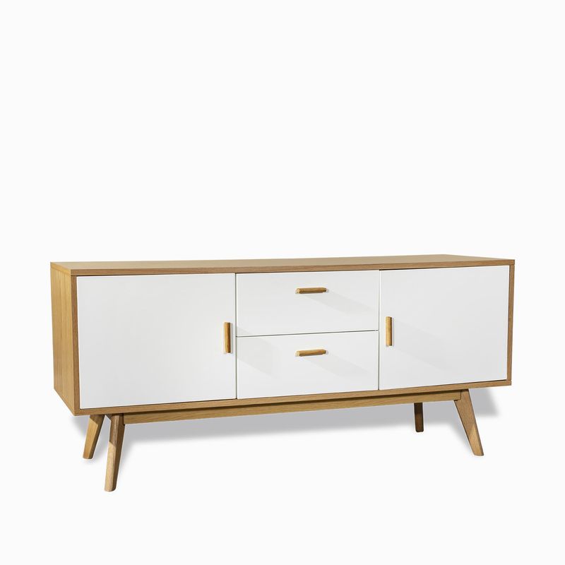 Consola century blanca  madera 70x160x40