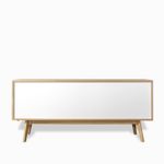 Consola century blanca  madera 70x160x40