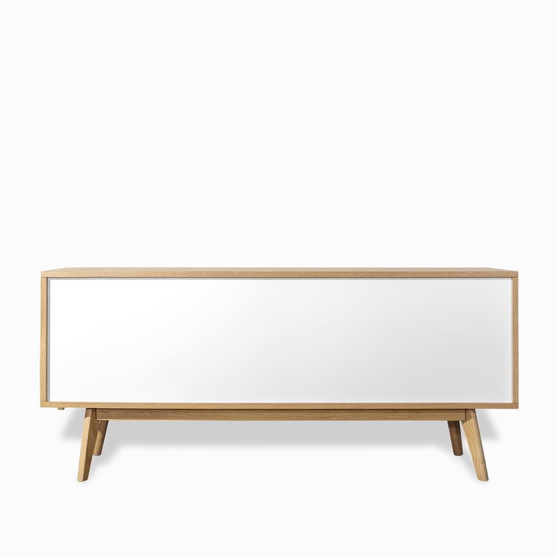 Consola century blanca  madera 70x160x40