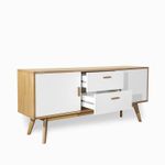 Consola century blanca  madera 70x160x40