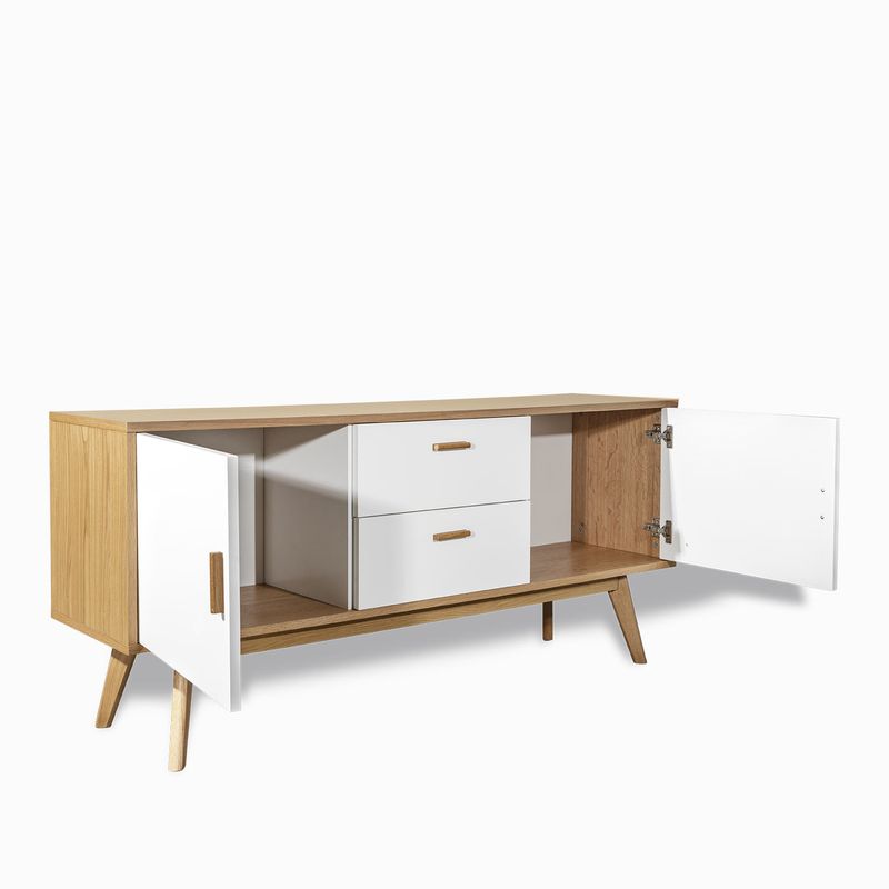 Consola century blanca  madera 70x160x40