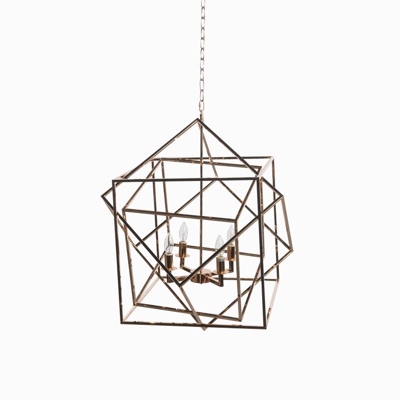 Luminaria cubo copper