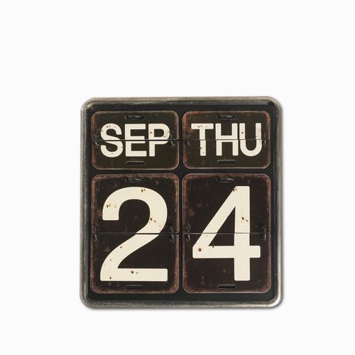 Calendario vertical negro 20.5x21.5x2.5