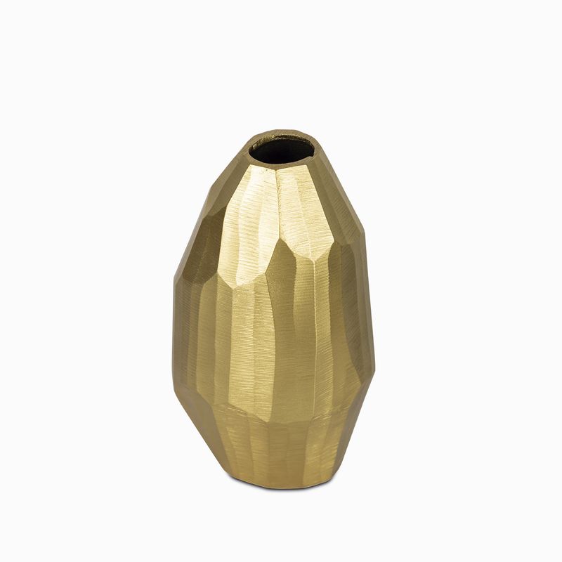 Florero oval dorado 25.5x14x12cm
