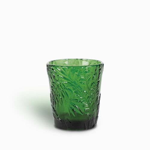 Vaso corto hojas verde