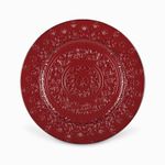 Plato base florencia rojo