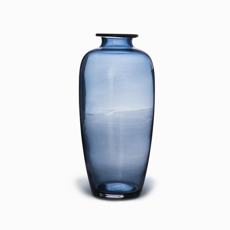 Botella azul 17x17x36cm