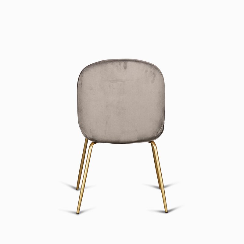 Silla comedor cleo velvet gris