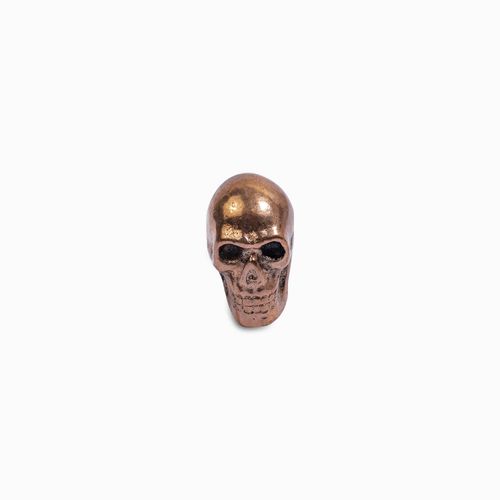 Pomo metal calavera plateado