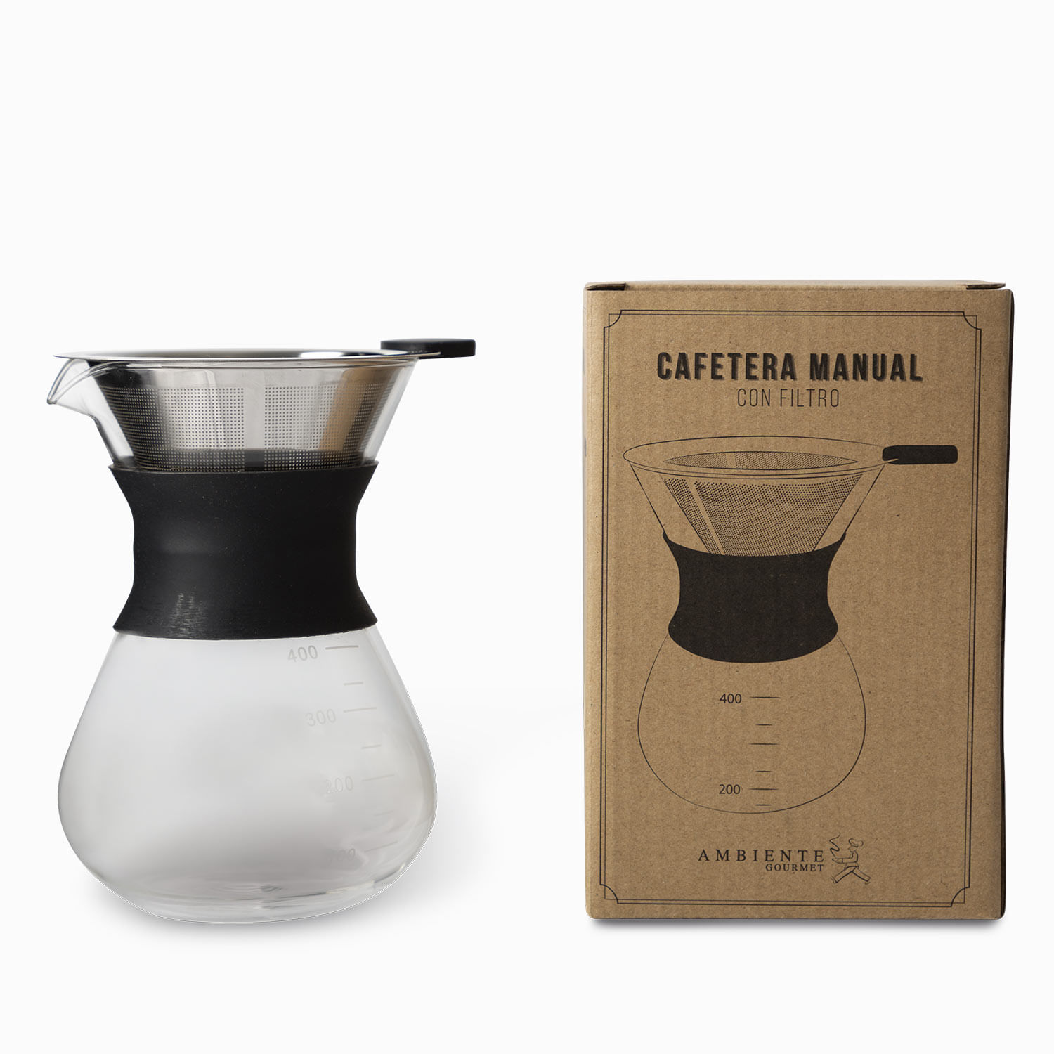 Cafetera Manual Pour Over Filtro De Acero 900 Ml Fissman – Kitchen Center