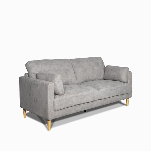 Sofa 3 pts doren gris tejido 89x190x88