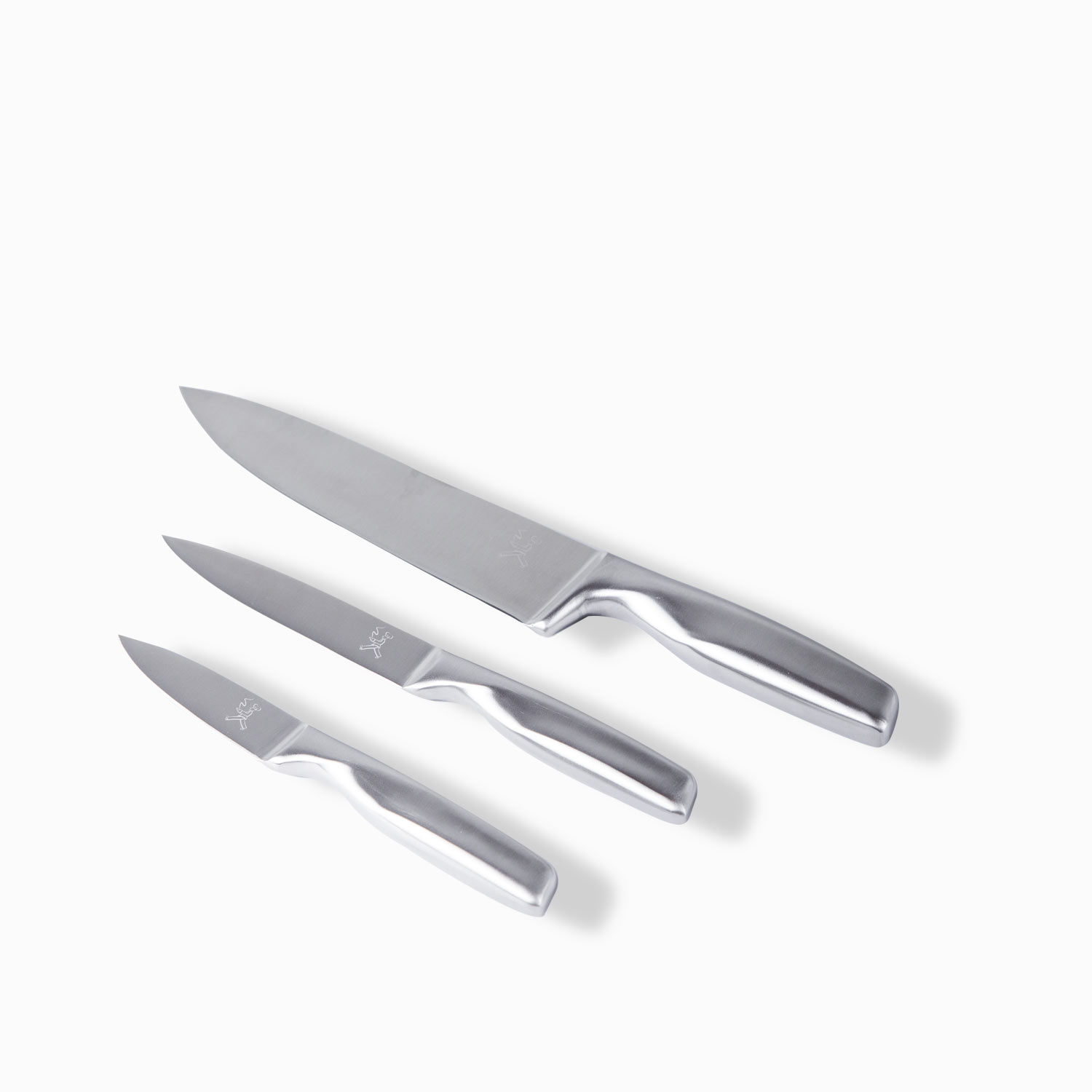 Combo Meister Chef: Set de 3 cuchillos + Chaira + Iman Metal