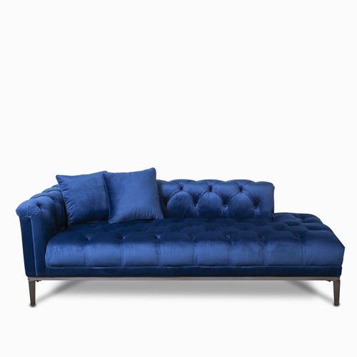 Sofa descanso velvet azul