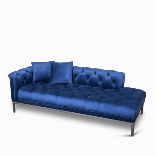 Sofa descanso velvet azul
