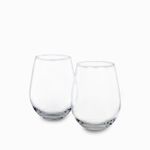 Vaso cristal borde plateado 670 ml setx2