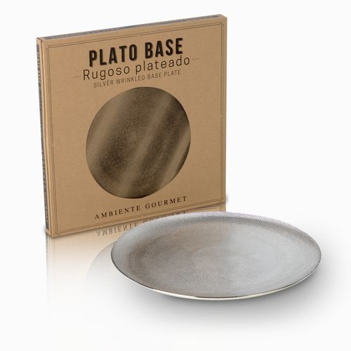 Plato base  glam plateado