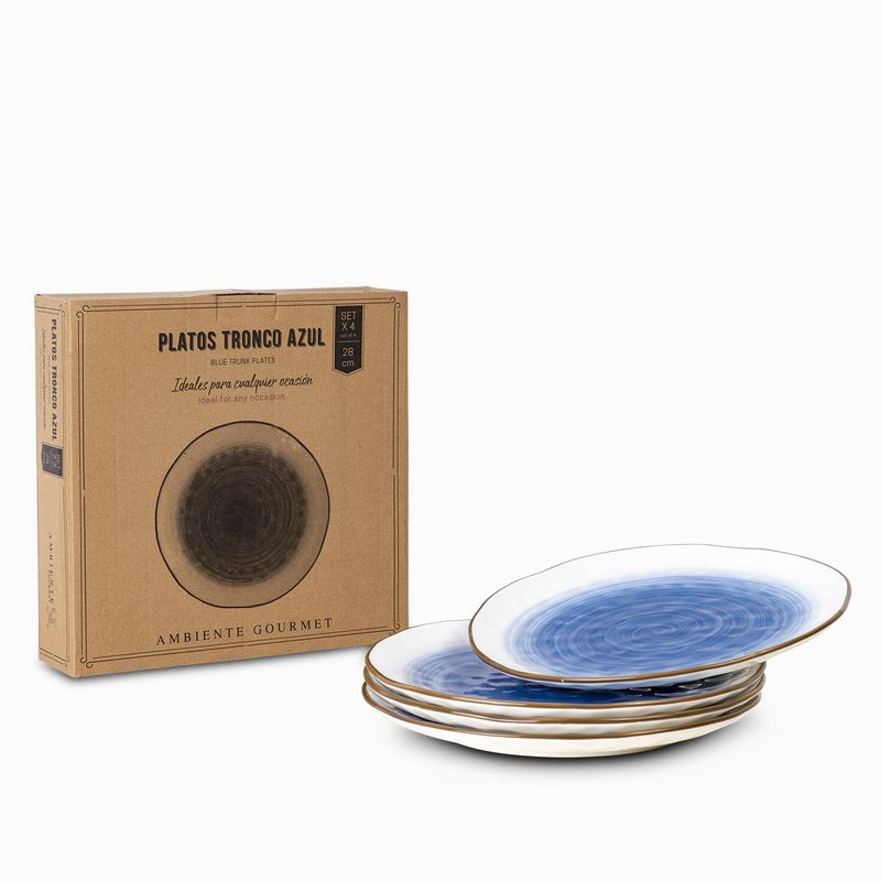 Plato-tronco-azul-28-cm-set-x-4