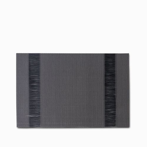 Individual franjas negro pvc