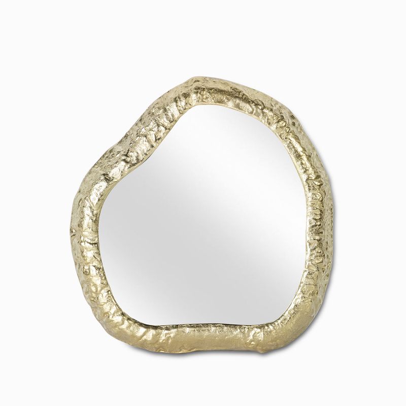 Espejo  irregular dorado  36.5x3x35 cm
