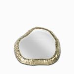 Espejo  irregular dorado  36.5x3x35 cm