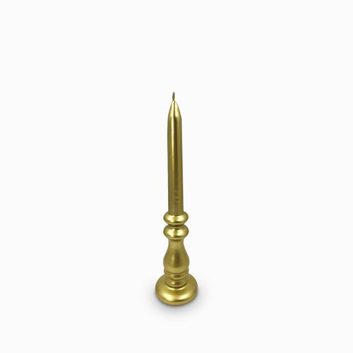 Vela candelabro dorado