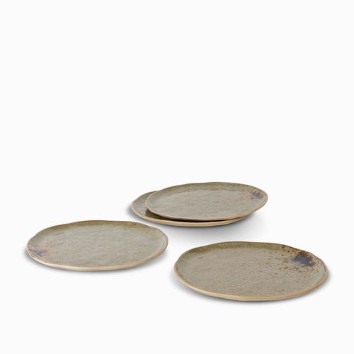 Set x 4 und - Plato principal gayra verde 26 cm