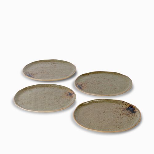 Set x 4 und - Plato principal gayra verde 26 cm