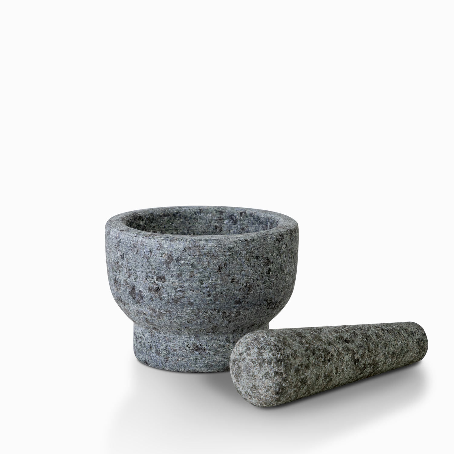Mortero de piedra con mortero, 6.1 x 3.1 in, gris