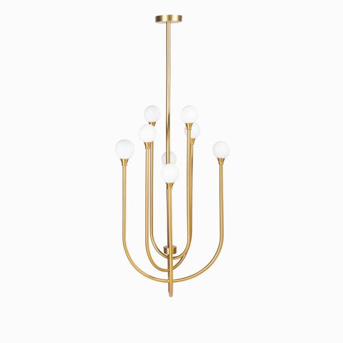 Lámpara en u cromada